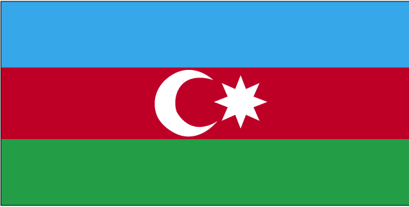 De vlag van Azerbeidzjan
