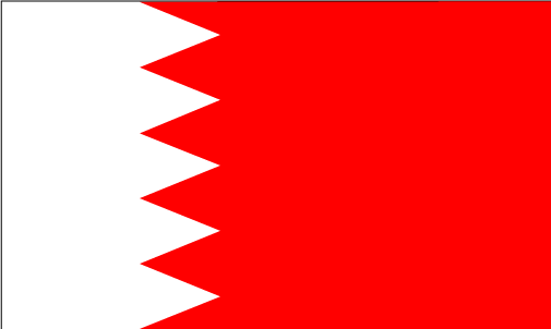 De vlag van Bahrein