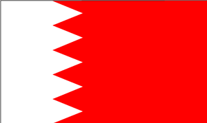 De vlag van Bahrein