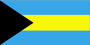 De vlag van Bahama's