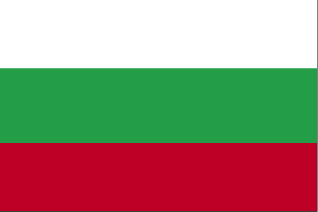 De vlag van Bulgarije