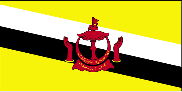 De vlag van Brunei