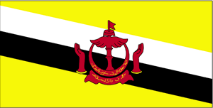De vlag van Brunei