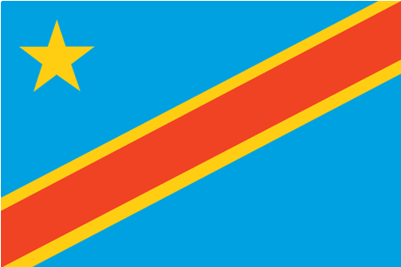 De vlag van Congo-Kinshasa