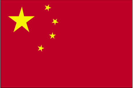 De vlag van China