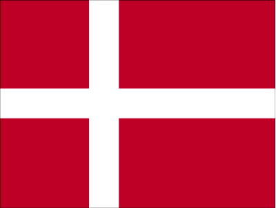 De vlag van Denemarken