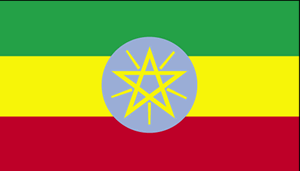 De vlag van Ethiopië