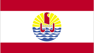The flag of French Polynesia