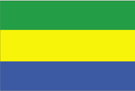 De vlag van Gabon