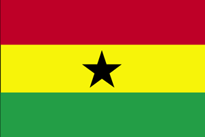 De vlag van Ghana