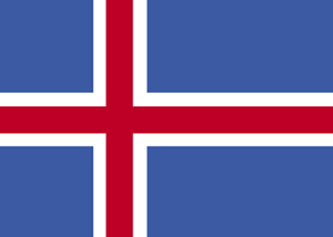 De vlag van Ijsland