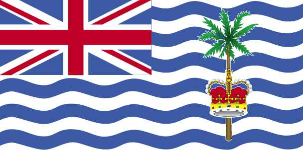 De vlag van Brits Territorium in de Indische Oceaan