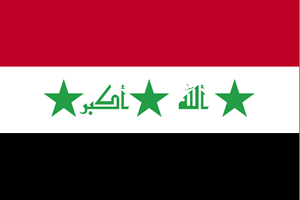 De vlag van Irak