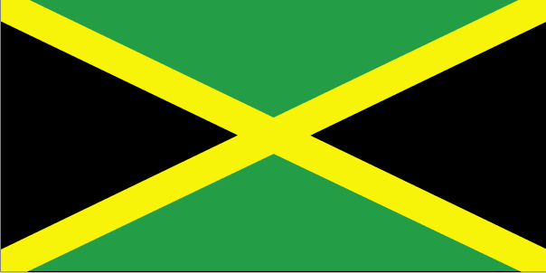 De vlag van Jamaica