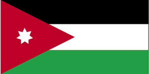 De vlag van Jordanië