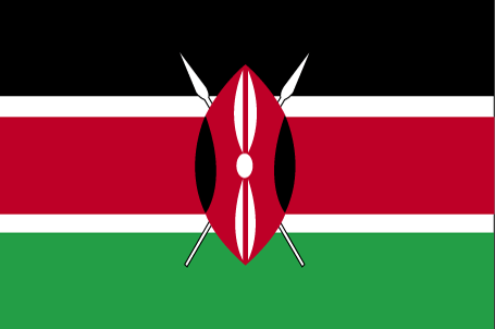 De vlag van Kenia