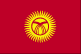 De vlag van Kirgizië