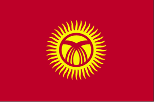 De vlag van Kirgizië