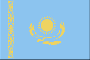 De vlag van Kazachstan