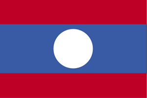 De vlag van Laos