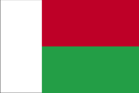 De vlag van Madagaskar