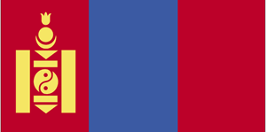 De vlag van Mongolië