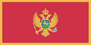 De vlag van Montenegro