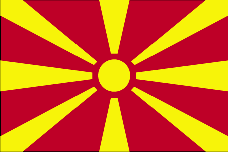 De vlag van Macedonië