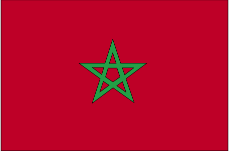 De vlag van Marokko