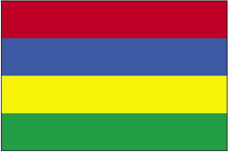 De vlag van Mauritius
