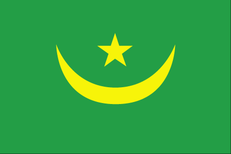 De vlag van Mauritanië