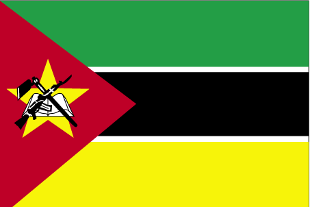 De vlag van Mozambique
