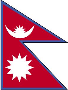 De vlag van Nepal