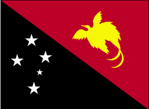 De vlag van Papoea-Nieuw-Guinea