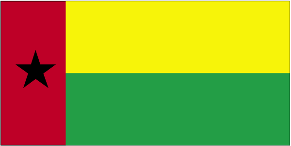 De vlag van Guinee-Bissau