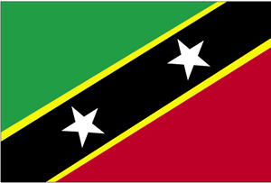 De vlag van Saint Kitts en Nevis