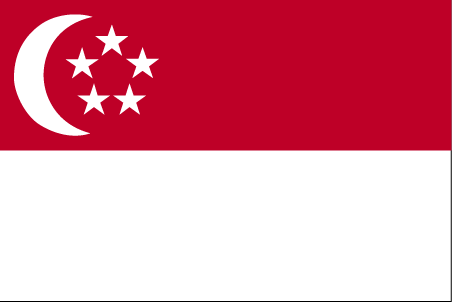De vlag van Singapore