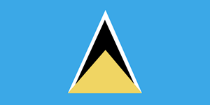 De vlag van Saint Lucia