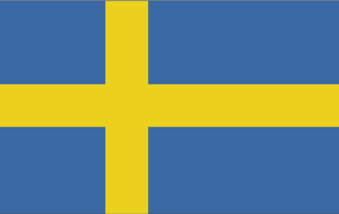 De vlag van Zweden