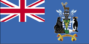 The flag of South Georgia and the South Sandwich Islands