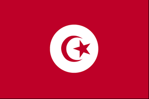 De vlag van Tunesië