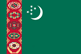 De vlag van Turkmenistan