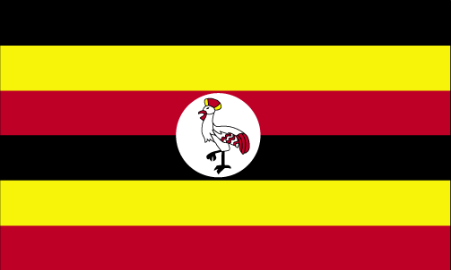 De vlag van Oeganda