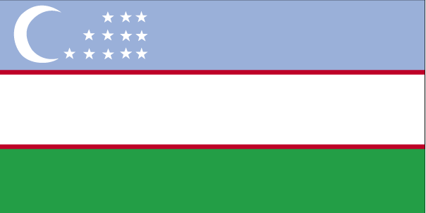De vlag van Oezbekistan