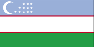 De vlag van Oezbekistan