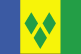 De vlag van Saint Vincent en de Grenadines