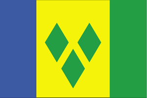 De vlag van Saint Vincent en de Grenadines
