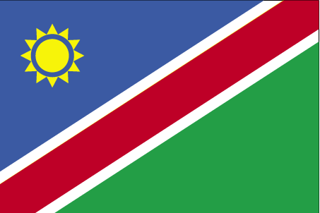 De vlag van Namibië