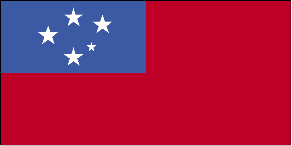 De vlag van Samoa