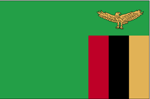 De vlag van Zambia